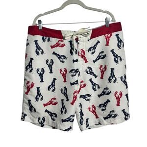 Sperry Cape Critters Lobster Performance Board Shorts Men 38 Coastal Beach Vacay